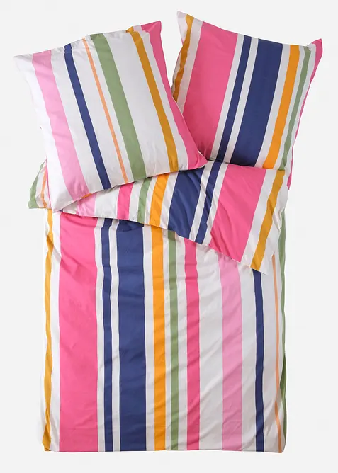 Perkálová souprava povlečení s pruhy, bonprix