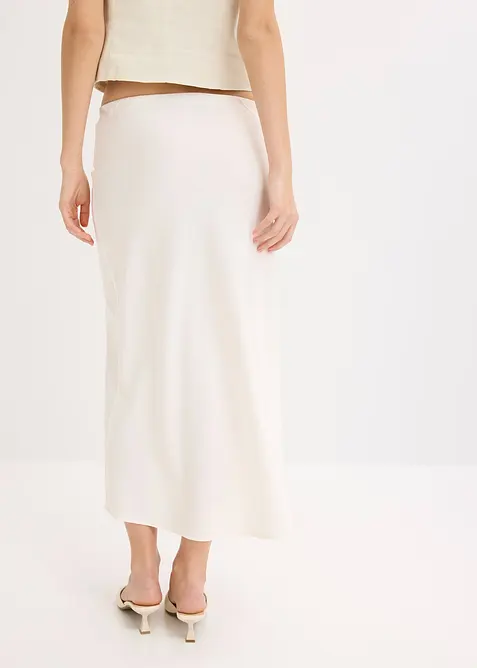 Midi sukně ze sat&eacute;nu, bonprix