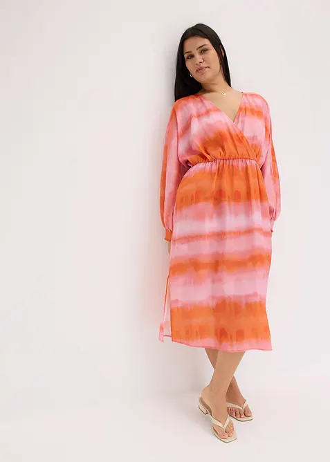 Sat&eacute;nov&eacute; midi &scaron;aty s batikovan&yacute;m potiskem, bonprix