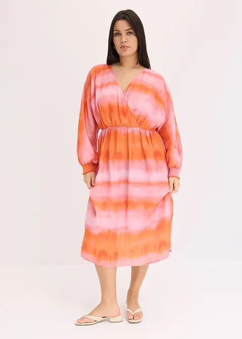 Sat&eacute;nov&eacute; midi &scaron;aty s batikovan&yacute;m potiskem, bonprix