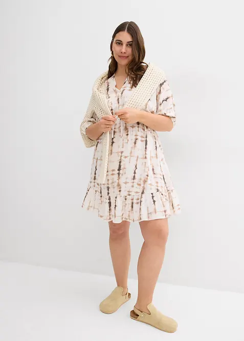 Krátké šaty ze splývavé viskózy, bonprix