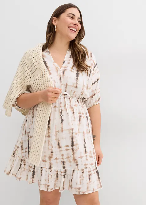 Krátké šaty ze splývavé viskózy, bonprix