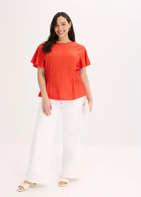 Triko se žabičkováním, z žerzejového krepu, bonprix