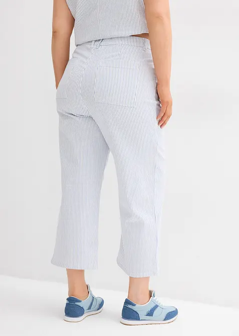 Džíny Wide Leg, High Waist, zkrácené, bonprix