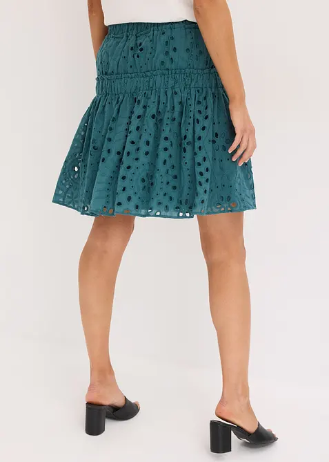 Minisukně s d&iacute;rkovanou v&yacute;&scaron;ivkou, bonprix