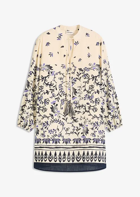 Krátké boho šaty se vzhledem lnu, bonprix