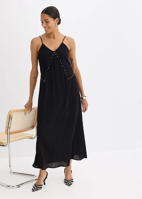 Dlouhé šaty s ozdobnými očky, bonprix