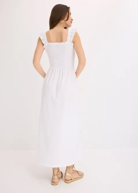 Žerzejové šaty s ozdobným žabičkováním, bonprix