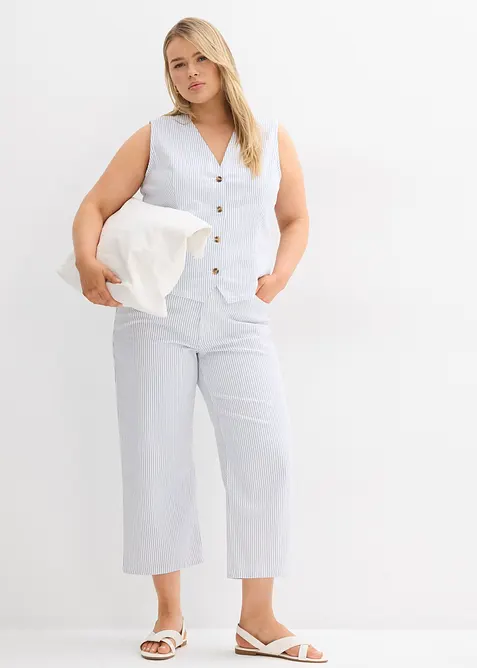 Džínová vesta s proužky, bonprix