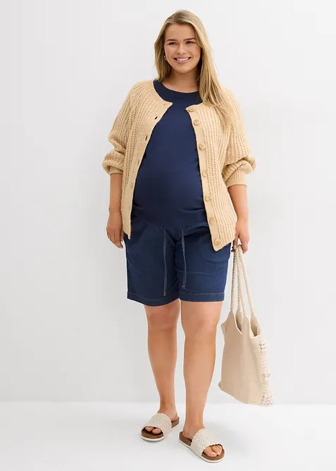 Těhotenské šortky z lehkého strečového denimu, bonprix