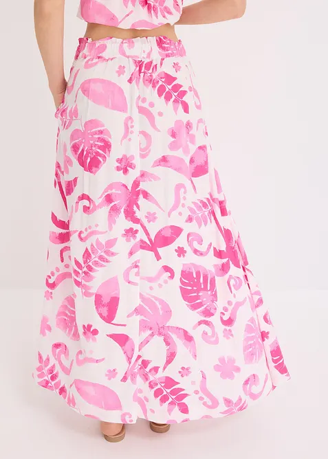 Dlouh&aacute; sukně ze strukturovan&eacute; visk&oacute;zy, bonprix