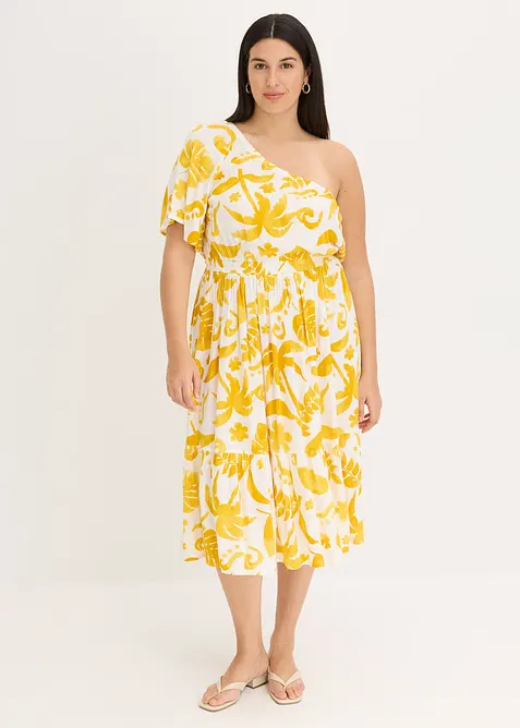 &Scaron;aty na jedno rameno, ze strukturovan&eacute; visk&oacute;zy s potiskem, bonprix