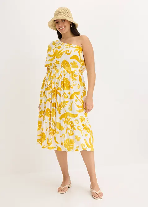 &Scaron;aty na jedno rameno, ze strukturovan&eacute; visk&oacute;zy s potiskem, bonprix