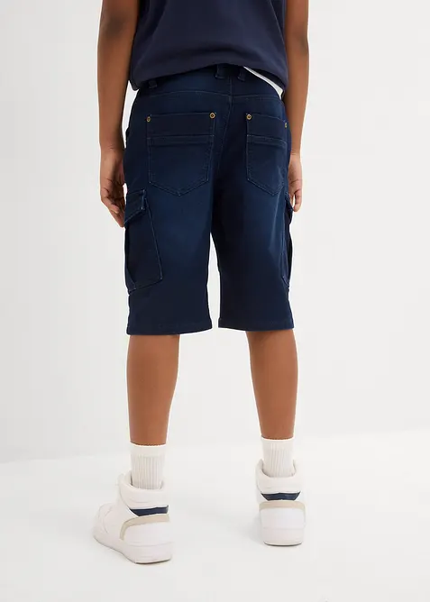 Džínové bermudy z teplákoviny, Regular Fit, bonprix