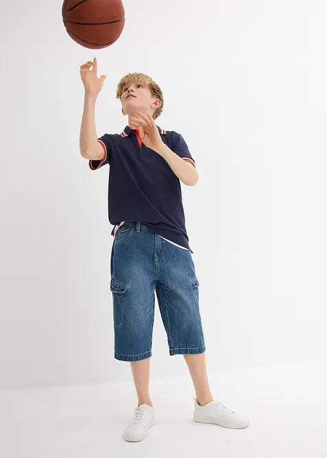 Džínové bermudy z čisté bavlny, Loose Fit, bonprix