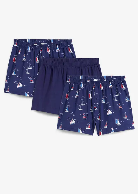 Žerzejové boxerky (3 ks v balení), bonprix