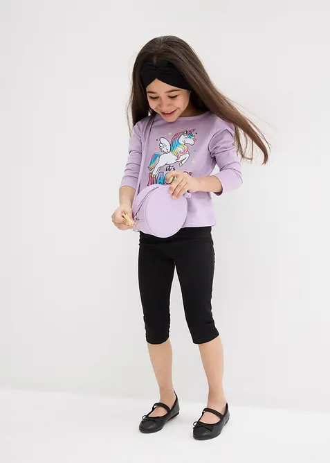 Capri legíny z elastické směsi s organickou bavlnou (2 ks v balení), bonprix