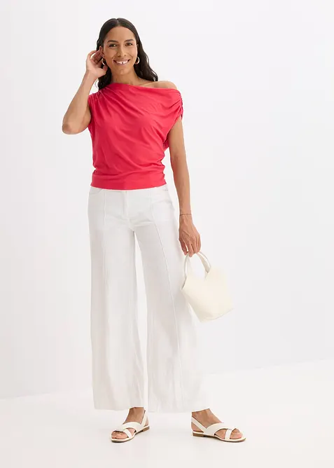 Tričko s asymetrickým výstřihem, bonprix