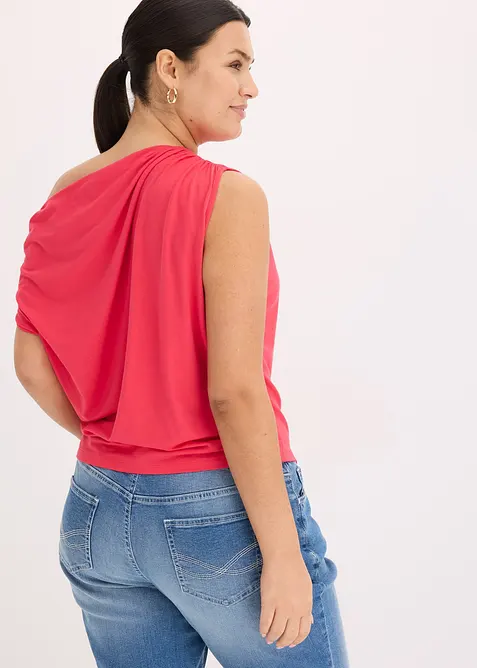 Tričko s asymetrick&yacute;m v&yacute;střihem, bonprix