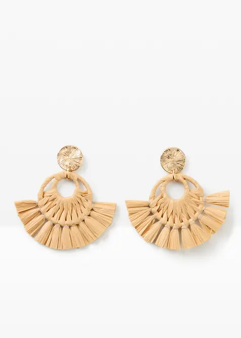Náušnice se vzhledem slámy, bonprix