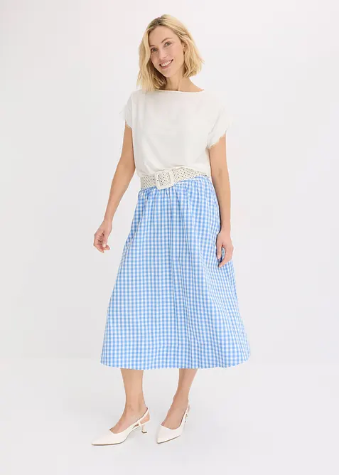 Viskózové tričko s krajkou, bonprix