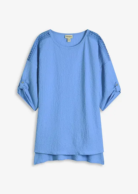 Halenka se strukturou a krajkovým pásem, bonprix