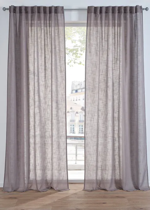 Z&aacute;věs se vzhledem lnu, norm&aacute;ln&iacute; a extra &scaron;irok&yacute; (1 ks v balen&iacute;), bonprix