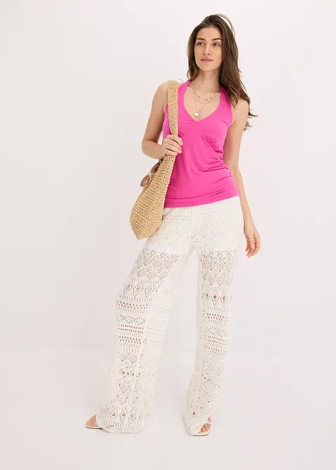 Top s ramínkem za krk a hlubokým výstřihem, bonprix