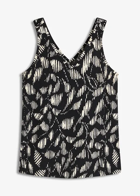 Top s potiskem, ze strukturovaného žerzeje, bonprix