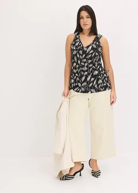 Top s potiskem, ze strukturovaného žerzeje, bonprix