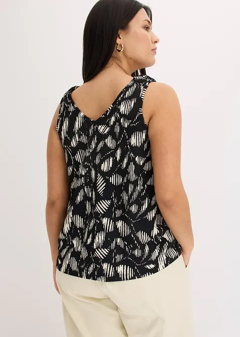 Top s potiskem, ze strukturovaného žerzeje, bonprix