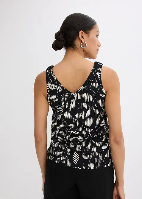 Top s potiskem, ze strukturovaného žerzeje, bonprix