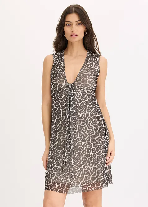 Žerzejové šaty se síťovinou, bonprix