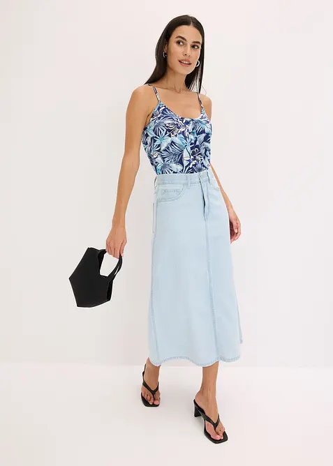 Top se &scaron;pagetov&yacute;mi ram&iacute;nky z měkk&eacute; směsi s visk&oacute;zou, bonprix