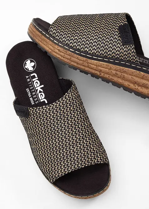 Pantofle na klínku značky Rieker, Rieker