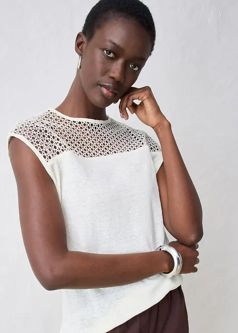 Top z čist&eacute;ho lnu, bonprix