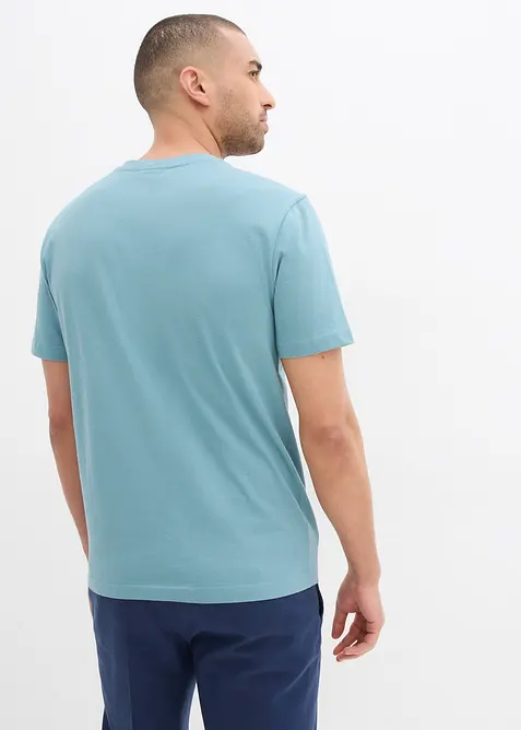 Tričko s výstřihem do V (2 ks v balení), z čisté organické bavlny, bonprix