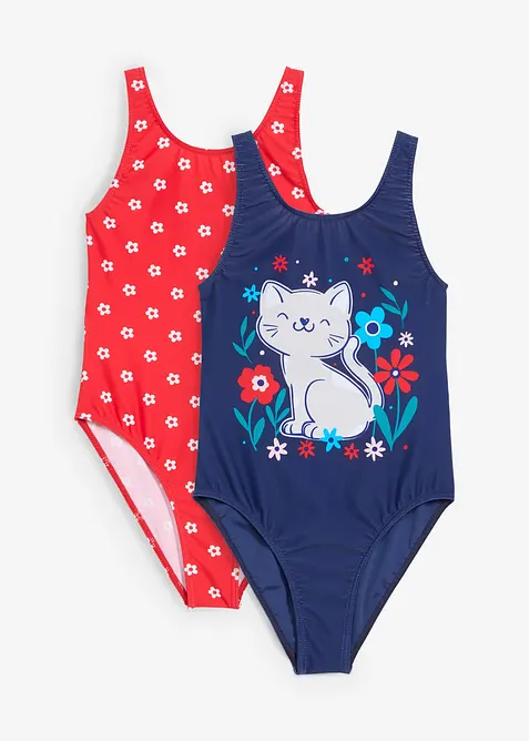 Jednodílné plavky (2 ks v balení), bonprix