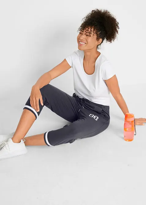 3/4 joggingové kalhoty z bavlněné směsi, bonprix