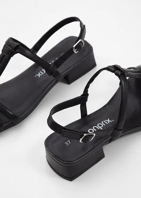 Páskové sandály na podpatku, bonprix