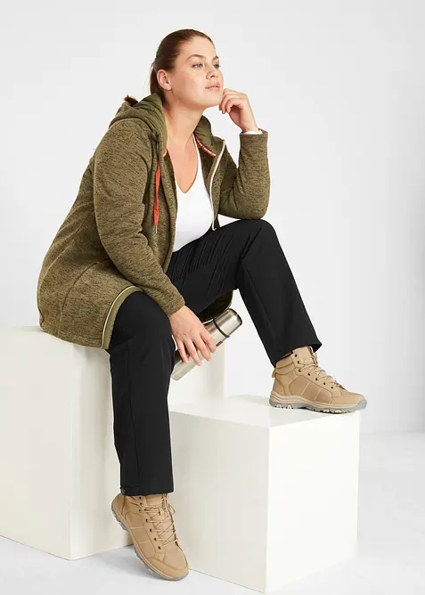 Strečové softshellové kalhoty s kapsami, voděodolné, bonprix