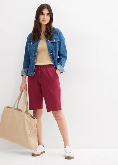 Bermudy z teplákoviny z čisté bavlny, bonprix