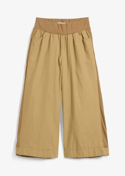 3/4 kalhoty ze směsi lnu a bavlny, bonprix