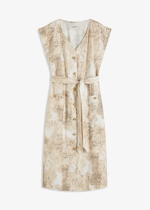 Viskózové šaty s vázačkou (2dílná souprava), bonprix