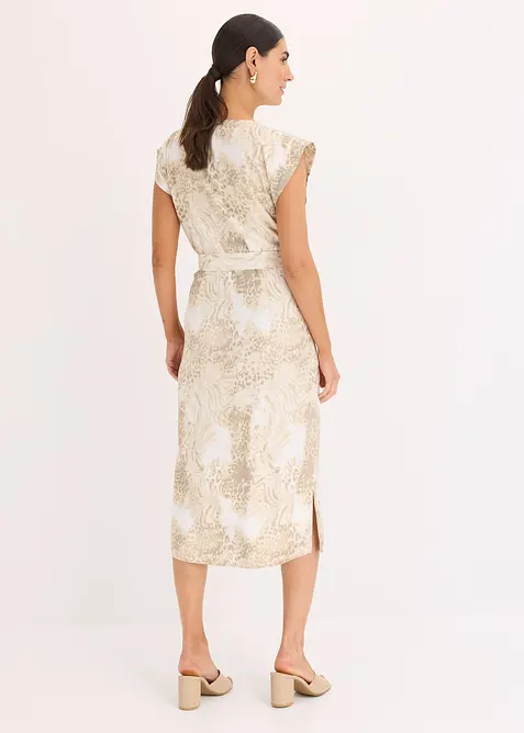 Viskózové šaty s vázačkou (2dílná souprava), bonprix