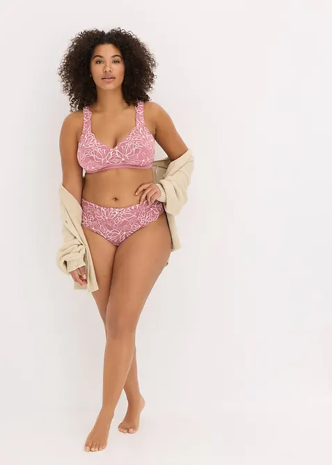 Zmenšovací podprsenka bez kostic, s polstrovanými ramínky, bonprix