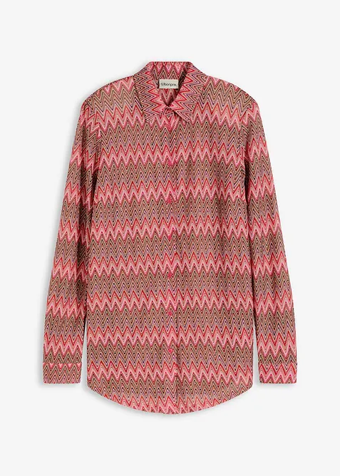 Dlouhá halenka s háčkovaným vzhledem, bonprix