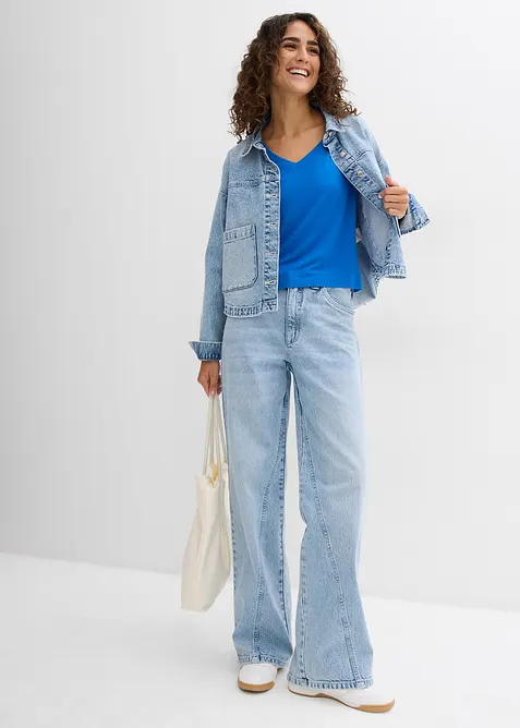 Oversize tričko ze splývavé směsi s viskózou, bonprix