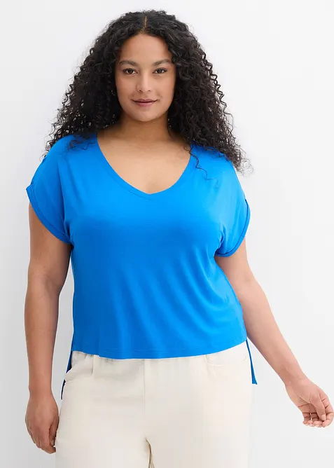 Oversize tričko ze splývavé směsi s viskózou, bonprix