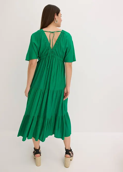 Midi šaty ze splývavé viskózy, bonprix